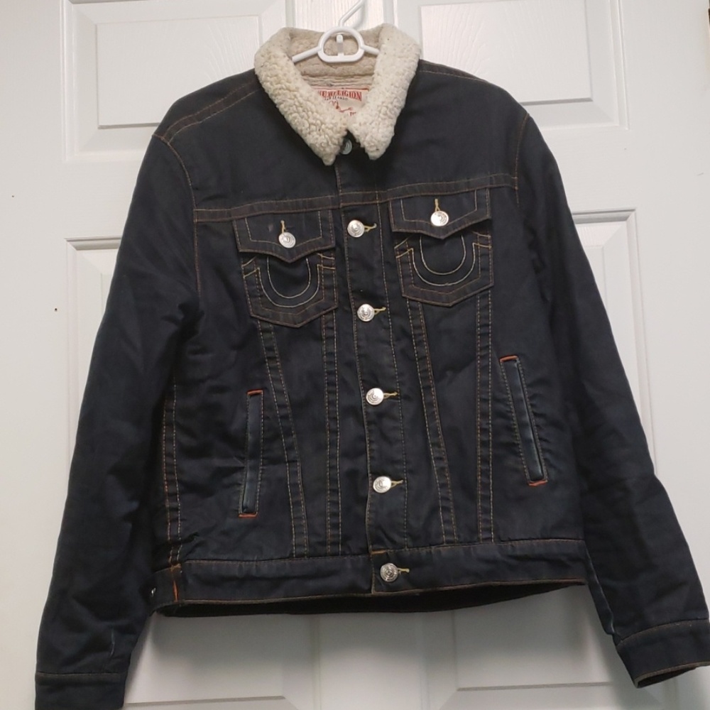True Religion Womans Jean Jacket Warm Interior
